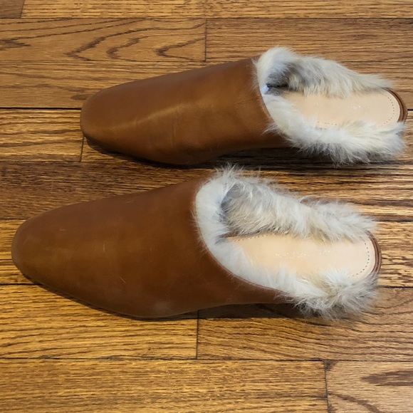 Leather mules with fur trim - Pour La Victoire - Picture 2 of 8